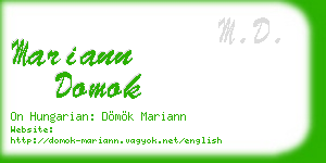 mariann domok business card
